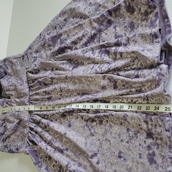 Sleeveless Lavender Suede Velvet Flowy Mini Dress sz Medium - Picture 8 of 14